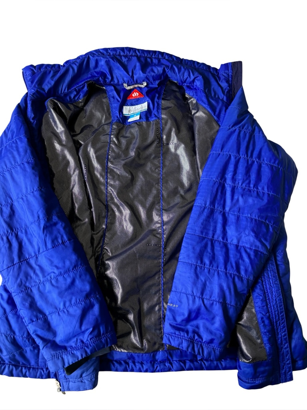 Columbia Omni-Heat Women's Quilted Puffer Jacket Size 1X Blue Full Zip - Picture 7 of 11